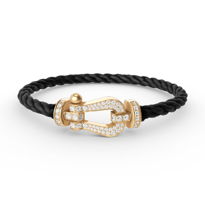 [Azure Tears]FORCE LARGE HORSESHOE FULL DIAMOND BRACELET - GOLD