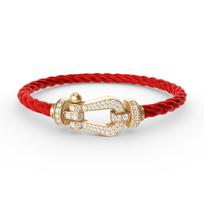 [Azure Tears]FORCE LARGE HORSESHOE FULL DIAMOND BRACELET - GOLD