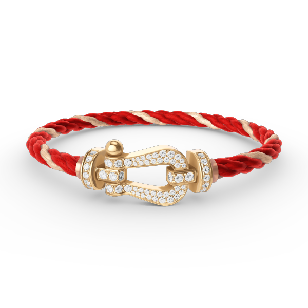 [Azure Tears]FORCE LARGE HORSESHOE FULL DIAMOND BRACELET - GOLD