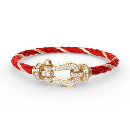 [Azure Tears]FORCE LARGE HORSESHOE FULL DIAMOND BRACELET - GOLD