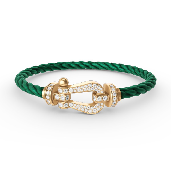 [Azure Tears]FORCE LARGE HORSESHOE FULL DIAMOND BRACELET - GOLD