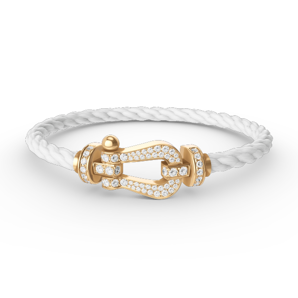 [Azure Tears]FORCE LARGE HORSESHOE FULL DIAMOND BRACELET - GOLD