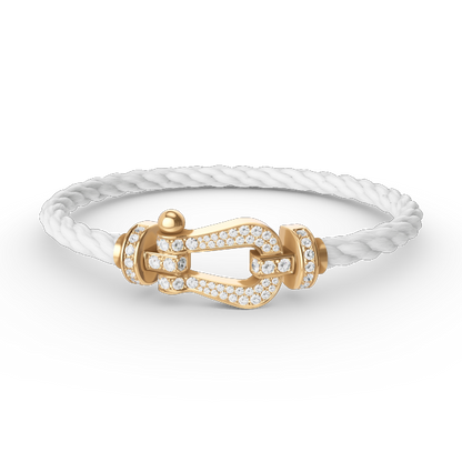 [Azure Tears]FORCE LARGE HORSESHOE FULL DIAMOND BRACELET - GOLD