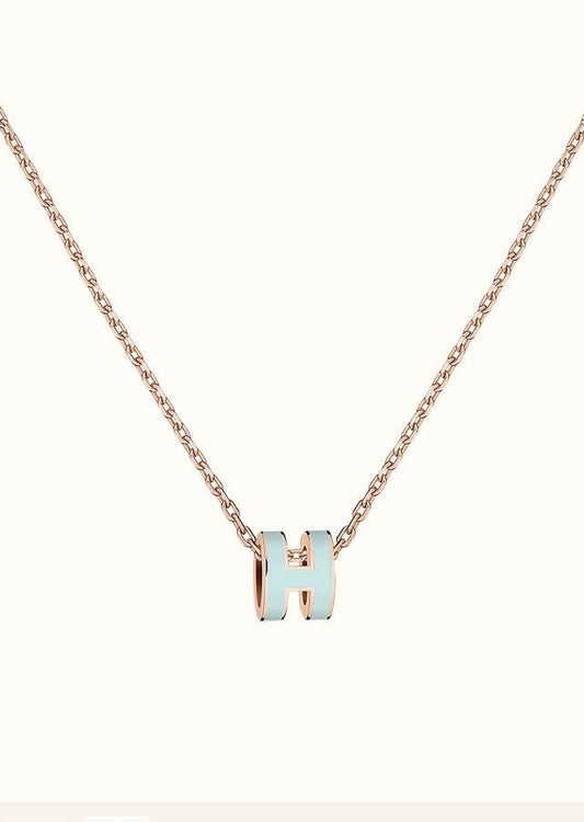 [Azure Tears]POP H LIGHT BLUE NECKLACE