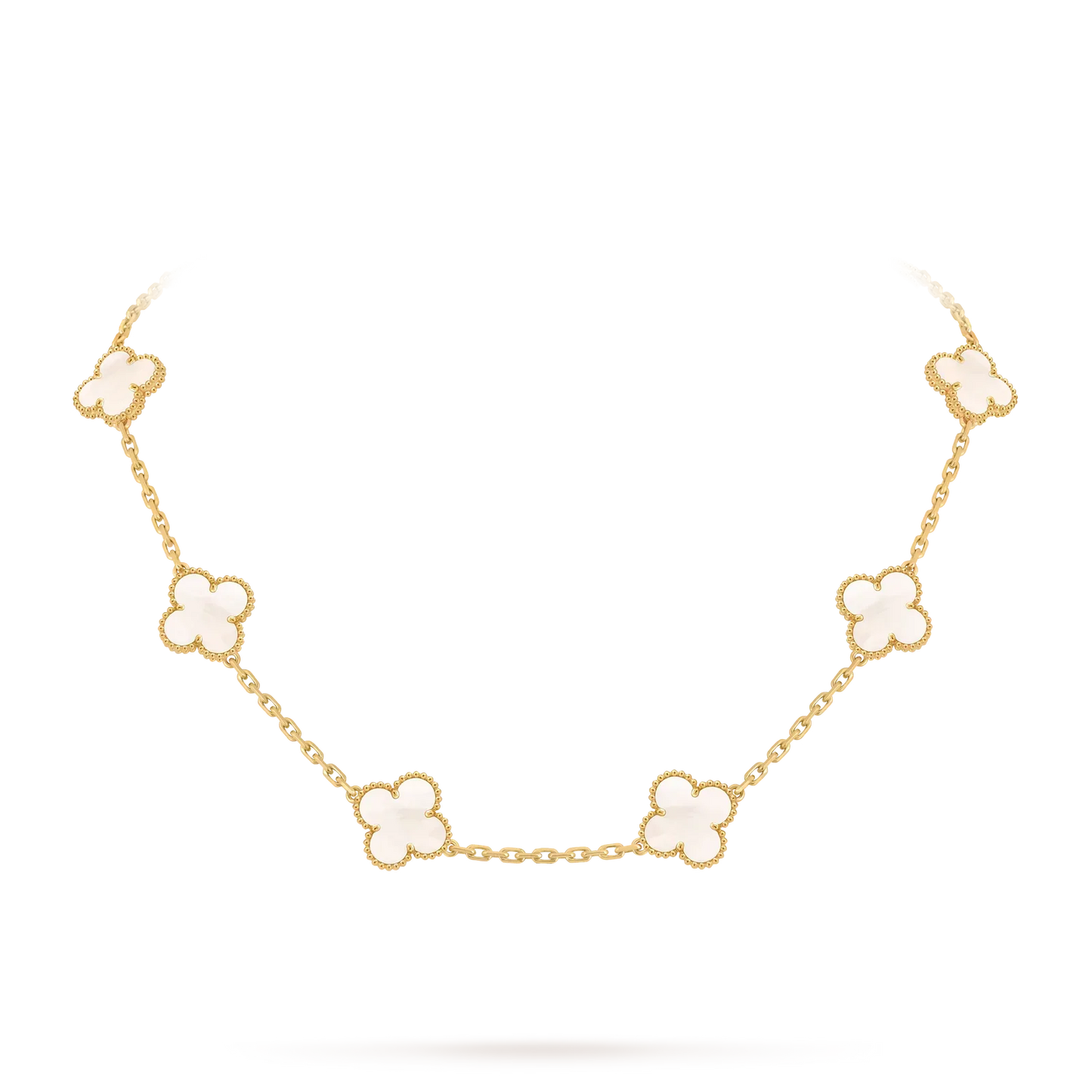 [Azure Tears]CLASSIC LUCKY 10-MOTIF CLOVER NECKLACE GOLD COLLECTION