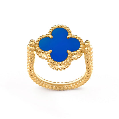 [Azure Tears]LUCKY CLOVER GOLD REVERSIBLE RING