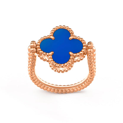 [Azure Tears]LUCKY CLOVER ROSE GOLD REVERSIBLE RING