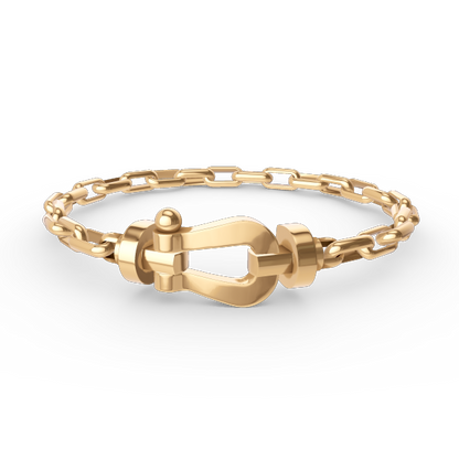 [Azure Tears]FORCE LARGE HORSESHOE CLASP METAL BRACELET