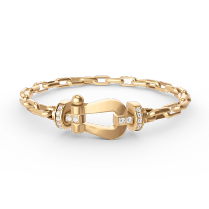 [Azure Tears]FORCE LARGE HORSESHOE CLASP METAL BRACELET