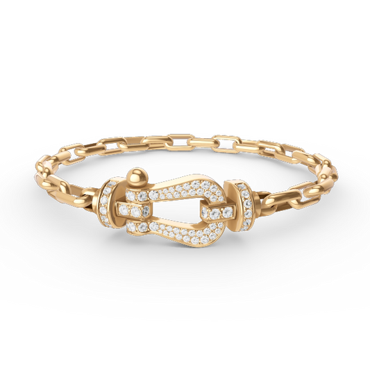 [Azure Tears]FORCE LARGE HORSESHOE CLASP METAL BRACELET