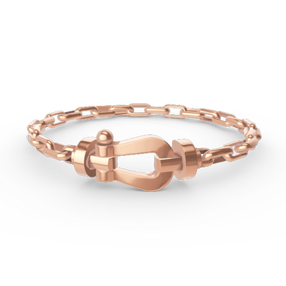 [Azure Tears]FORCE LARGE HORSESHOE CLASP METAL BRACELET