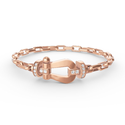 [Azure Tears]FORCE LARGE HORSESHOE CLASP METAL BRACELET