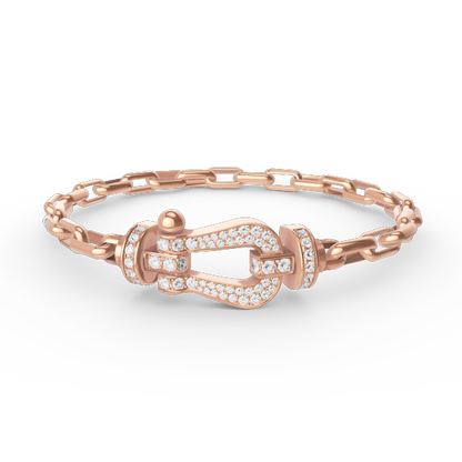 [Azure Tears]FORCE LARGE HORSESHOE CLASP METAL BRACELET