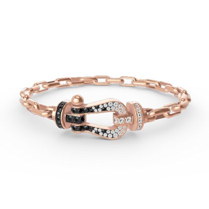 [Azure Tears]FORCE LARGE HORSESHOE CLASP METAL BRACELET