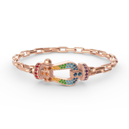 [Azure Tears]FORCE LARGE HORSESHOE CLASP METAL BRACELET