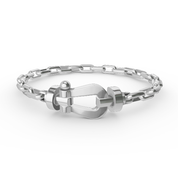 [Azure Tears]FORCE LARGE HORSESHOE CLASP METAL BRACELET