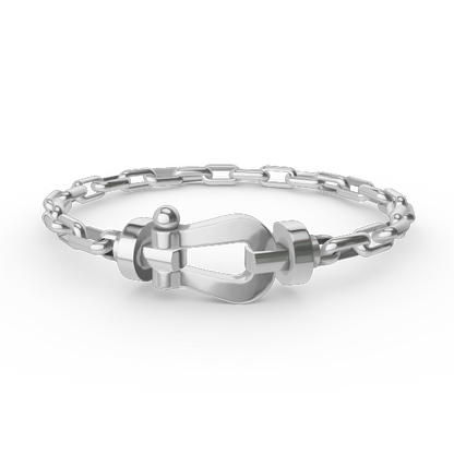 [Azure Tears]FORCE LARGE HORSESHOE CLASP METAL BRACELET