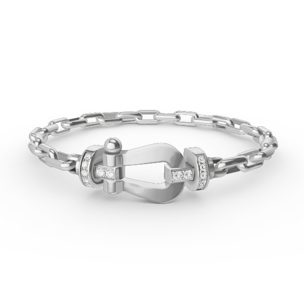 [Azure Tears]FORCE LARGE HORSESHOE CLASP METAL BRACELET
