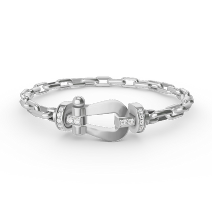 [Azure Tears]FORCE LARGE HORSESHOE CLASP METAL BRACELET