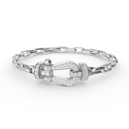 [Azure Tears]FORCE LARGE HORSESHOE CLASP METAL BRACELET