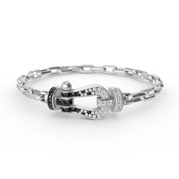 [Azure Tears]FORCE LARGE HORSESHOE CLASP METAL BRACELET