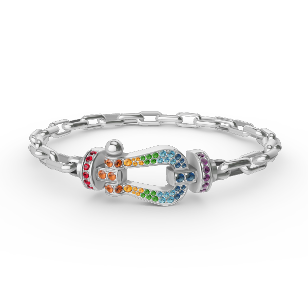 [Azure Tears]FORCE LARGE HORSESHOE CLASP METAL BRACELET
