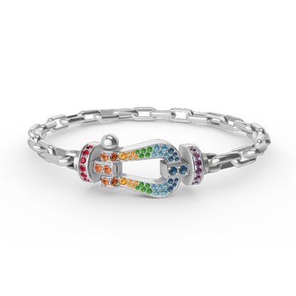 [Azure Tears]FORCE LARGE HORSESHOE CLASP METAL BRACELET