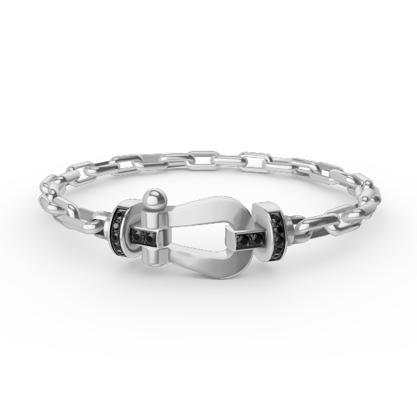 [Azure Tears]FORCE LARGE HORSESHOE CLASP METAL BRACELET
