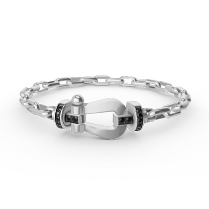 [Azure Tears]FORCE LARGE HORSESHOE CLASP METAL BRACELET