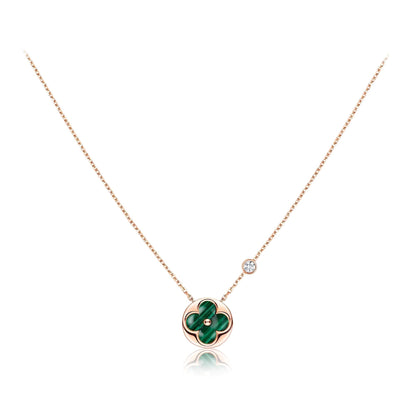 [Azure Tears]SUN PEDANT ROSE GOLD 1 DIAMOND NECKLACE