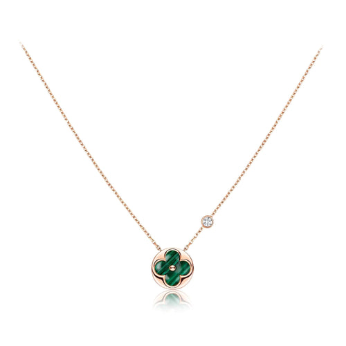 [Azure Tears]SUN PEDANT ROSE GOLD 1 DIAMOND NECKLACE
