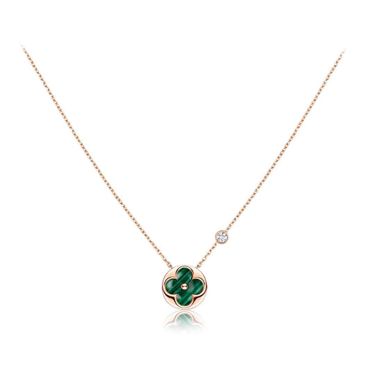 [Azure Tears]SUN PEDANT ROSE GOLD 1 DIAMOND NECKLACE