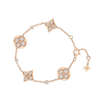 [Azure Tears]STAR AND SUN 4 MOTIFS GOLD DIAMONDS BRACELET