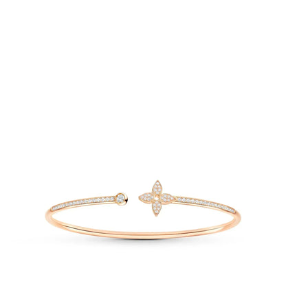 [Azure Tears]IDYLLE ROSE GOLD OPEN BRACELET DIAMOND PAVED