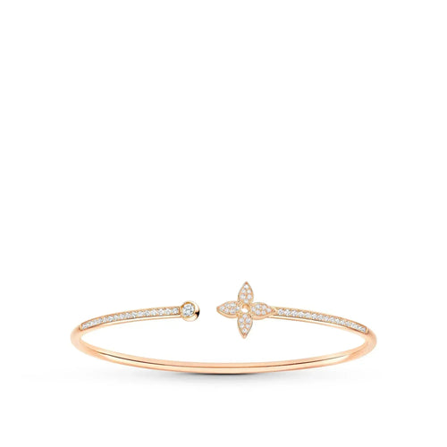 [Azure Tears]IDYLLE ROSE GOLD OPEN BRACELET DIAMOND PAVED