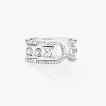 [Azure Tears]OPEN MOVE 10-DIAMOND PAVÉ RING