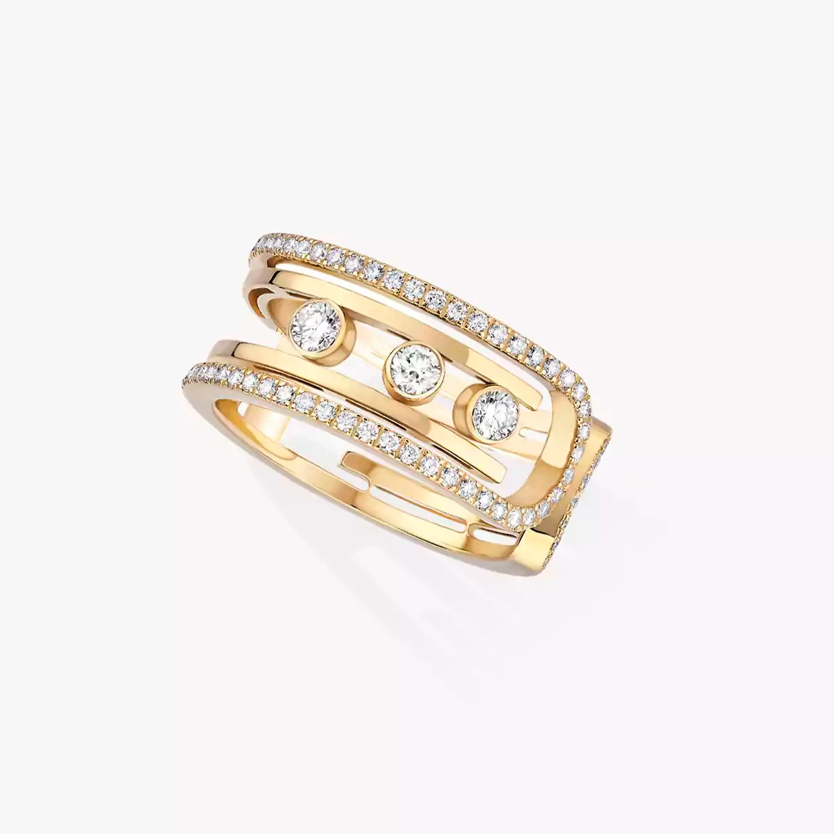 [Azure Tears]OPEN MOVE 10-DIAMOND PAVÉ RING