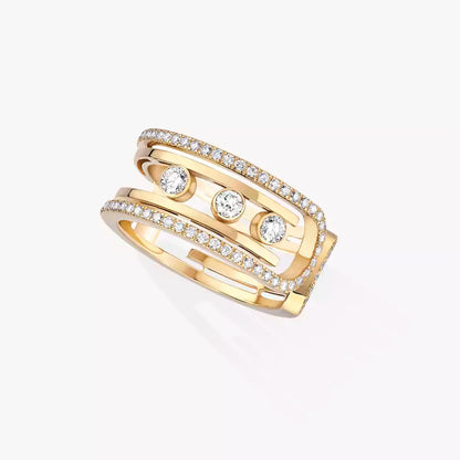 [Azure Tears]OPEN MOVE 10-DIAMOND PAVÉ RING