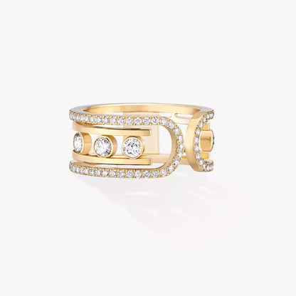 [Azure Tears]OPEN MOVE 10-DIAMOND PAVÉ RING