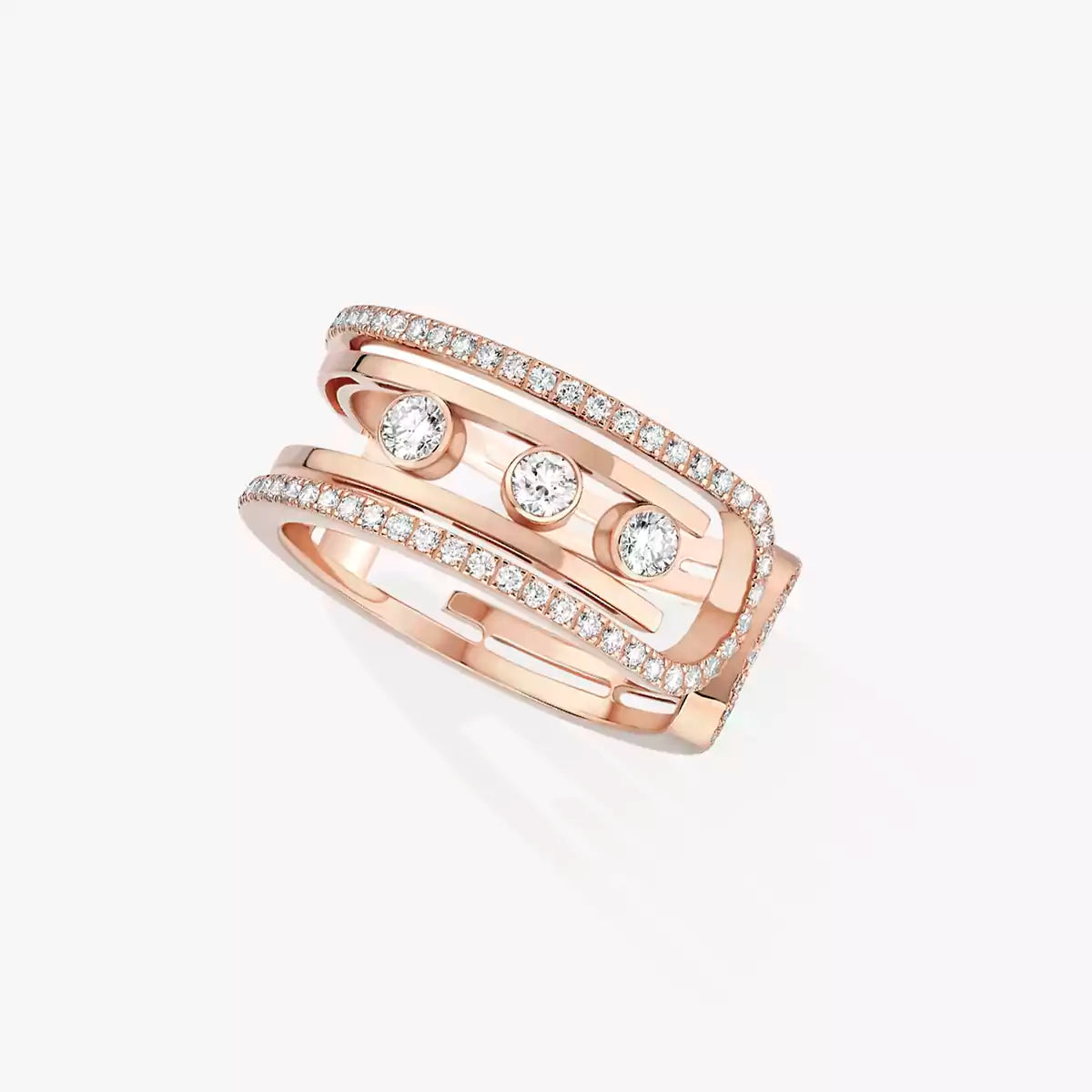 [Azure Tears]OPEN MOVE 10-DIAMOND PAVÉ RING