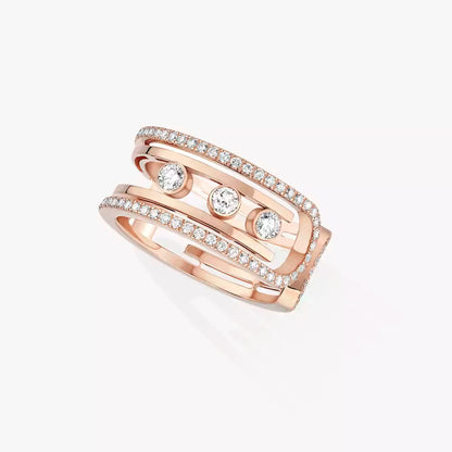 [Azure Tears]OPEN MOVE 10-DIAMOND PAVÉ RING