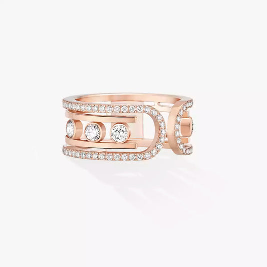 [Azure Tears]OPEN MOVE 10-DIAMOND PAVÉ RING