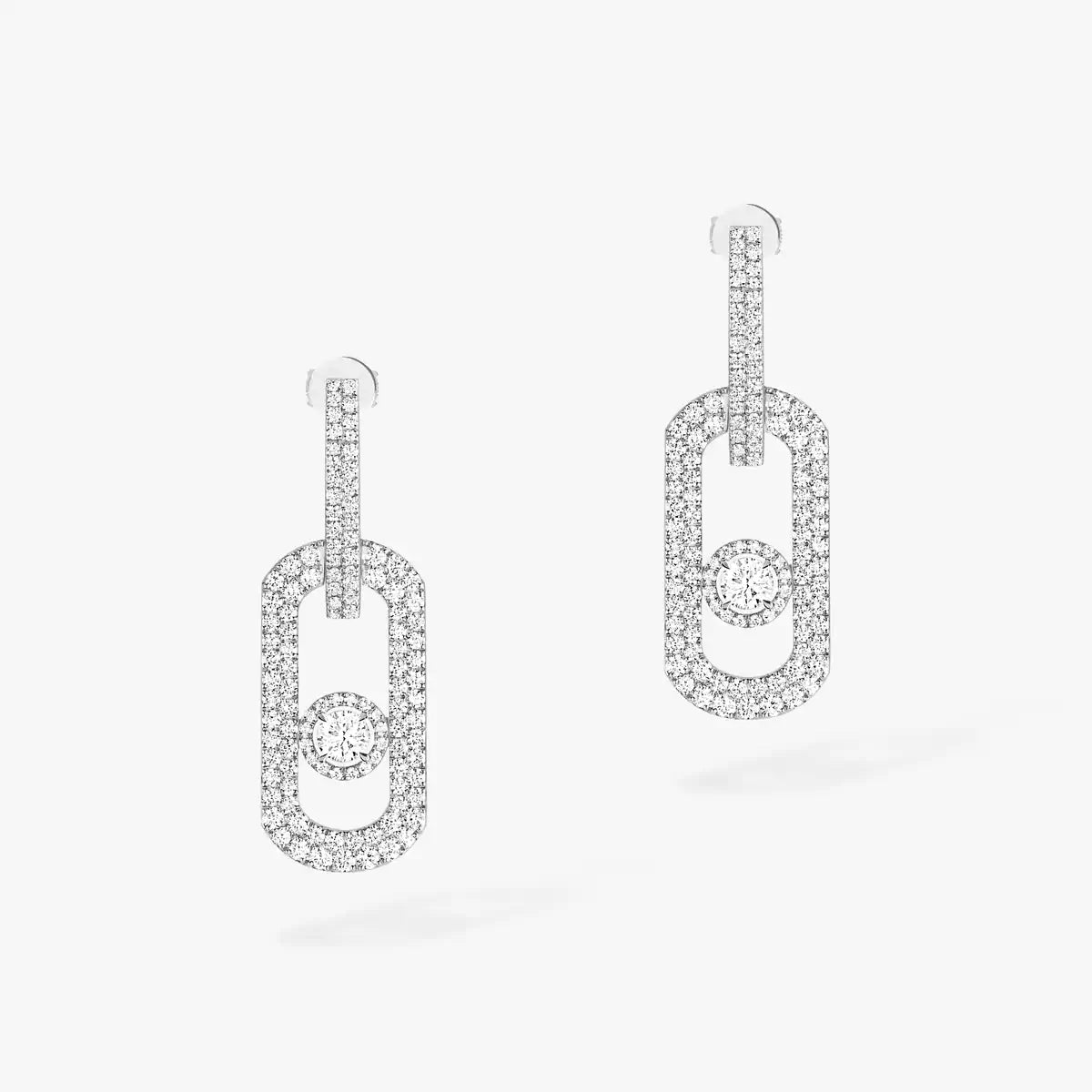 [Azure Tears]SO MOVE XL FULL-PAVÉ DIAMOND PENDANT EARRINGS