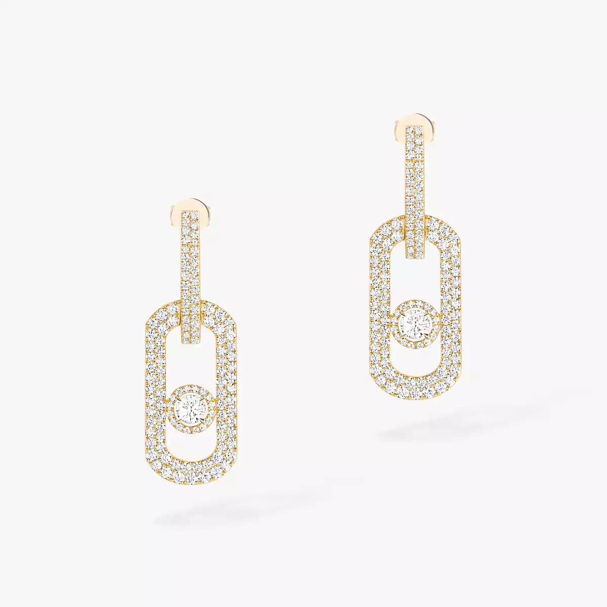 [Azure Tears]SO MOVE XL FULL-PAVÉ DIAMOND PENDANT EARRINGS
