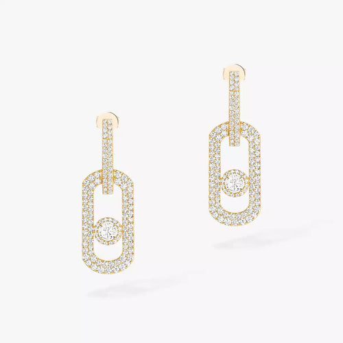 [Azure Tears]SO MOVE XL FULL-PAVÉ DIAMOND PENDANT EARRINGS