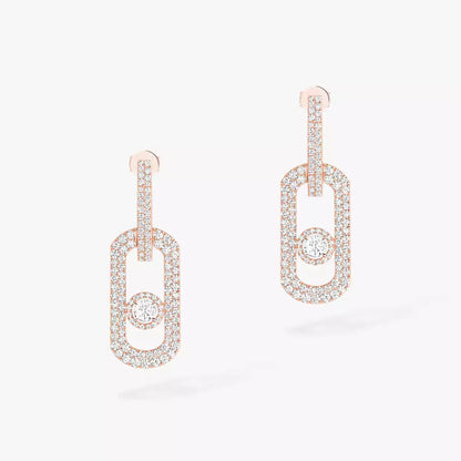 [Azure Tears]SO MOVE XL FULL-PAVÉ DIAMOND PENDANT EARRINGS