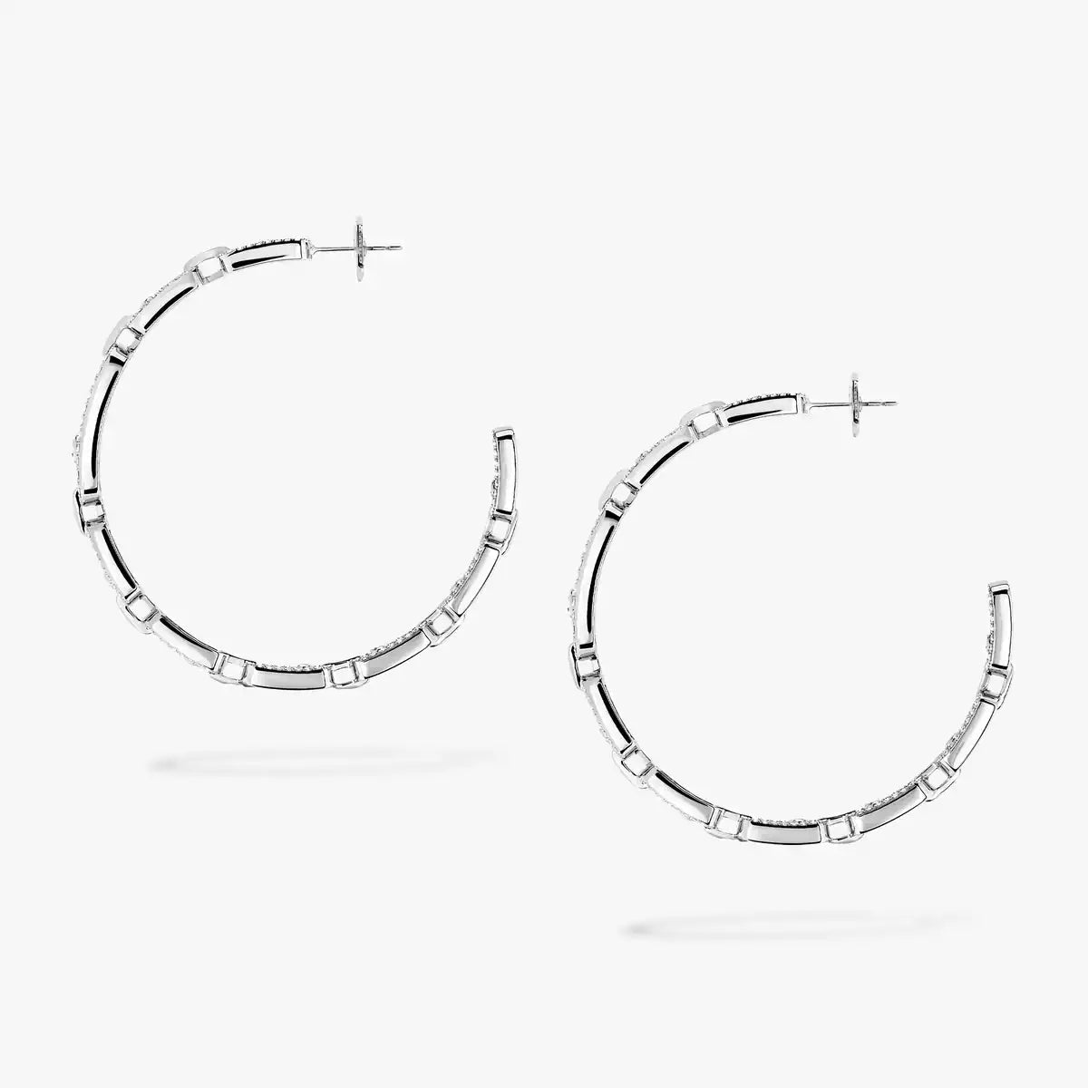 [Azure Tears]MOVE LINK KINETIC DIAMOND HOOP EARRINGS