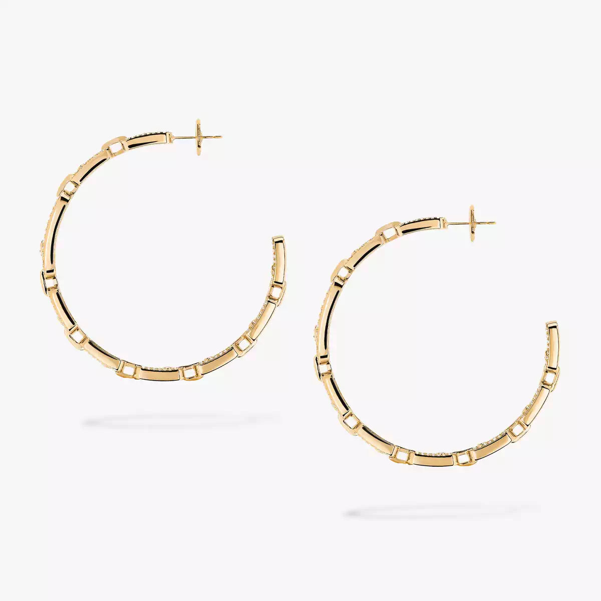 [Azure Tears]MOVE LINK KINETIC DIAMOND HOOP EARRINGS