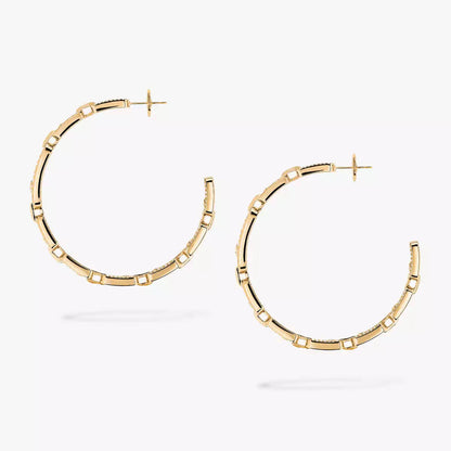 [Azure Tears]MOVE LINK KINETIC DIAMOND HOOP EARRINGS