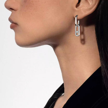 [Azure Tears]MOVE LINK KINETIC DIAMOND EARRINGS